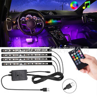 Lampe d'ambiance intérieure pour voiture Post-billion Twelve, remplacement 6V, 1 pour 4, 12 48, rythme musical coloré