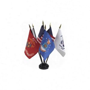 Banderas Decorativas de Escritorio para Interiores, Banderas de Países del Mundo con Base y Asta para Reuniones, Hechas de Poliéster Resistente - Product Image 3