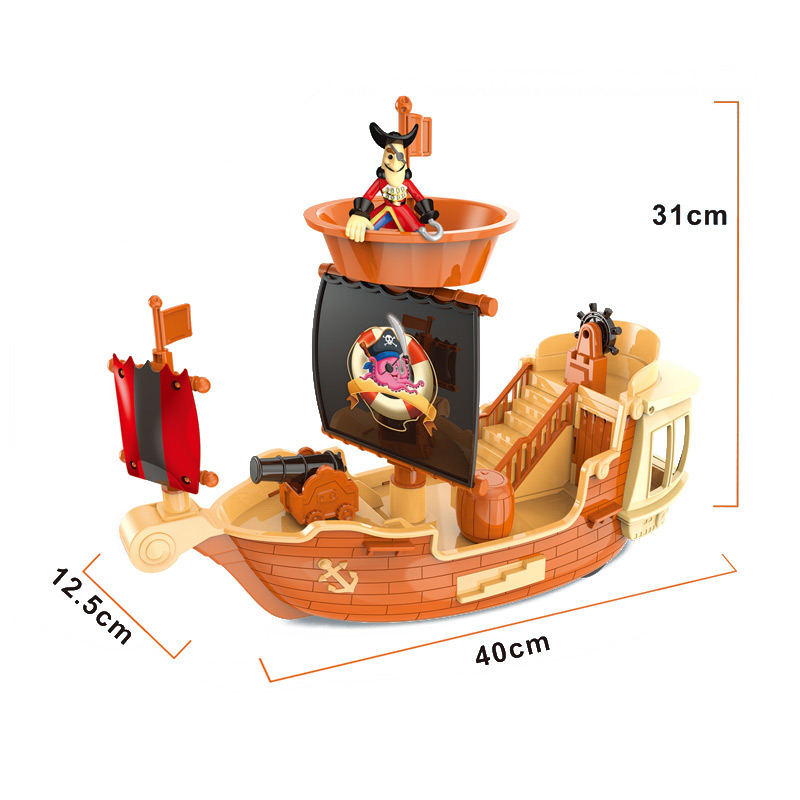 Hot sale toys diy toy pirate ship assembling toys for kids educational