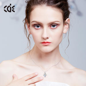 Üretici minimalist kristal fantezi kolye gümüş bayanlar moda mücevherat - Product Image 6