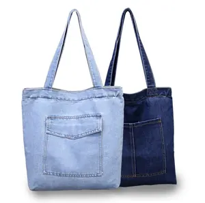 Hot Verkopende Denim Tas Lichtgewicht Zachte Denim Draagtassen