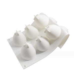 Cetakan kue Mousse silikon stroberi 8 lubang, untuk peralatan dapur roti DIY, alat memanggang kue kering - Product Image 2