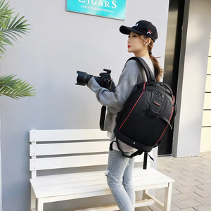 Large-Capacity Nylon Zipper <b>Camera</b> Case <b>Backpack</b> Rear-Opening Anti-Theft Waterproof Tripod Holder for Photographers - Product Image 3