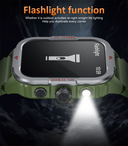 Nhà Máy Giá Rẻ Giá Đồng Hồ Thông Minh Đèn Pin 1.85Inch Người Đàn Ông Ngoài Trời Thể Dục Thể Thao Tracker Bt Cuộc Gọi LED Ánh Sáng Smartwatch G129 - Product Image 2