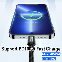 Câble audio-vidéo USB 3.2 Gen2 20 Gbps Type-C vers USB C PD 100W 8K 60Hz 5A Type C PD pour iPhone 15 16 MacBook Samsung