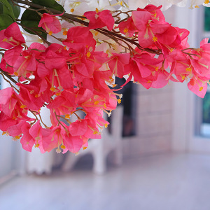 Flores artificiales <span class=keywords><strong>de</strong></span> seda para decoración <span class=keywords><strong>de</strong></span> boda, ramas artificiales <span class=keywords><strong>de</strong></span> Bougainvillea, gran oferta - Product Image 3