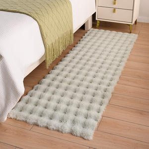 Style crème européen grande taille bulle fausse fourrure de lapin belle douce tapis tapis anti-dérapant résistant à l'usure salon chambre tapis - Product Image 3
