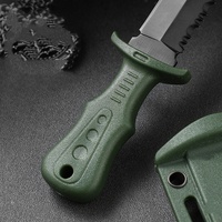 Couteau de cou mini à lame fixe EDC, lame en acier Full Tang Tanto avec étui et collier