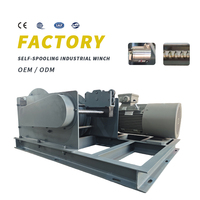 Cabrestante Industrial Personalizado de 0.5T, Motor Siemens VFD, Arreglo Automático de Cables, Control PLC, Fuente de Alimentación Monofásica/Trifásica
