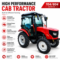 Pengiriman Gratis Traktor Kebun Roda Kecil Mesin 80HP/Traktor Pertanian Mini dengan Kabin