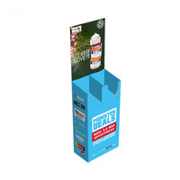 Présentoir de bacs de sol en carton ondulé pliable à impression personnalisée pour supermarché