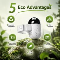 Bague GPS sans fil ultra-légère 2,2 g pour pigeon, traceur GPS pour patte de pigeon avec 30 jours d'autonomie et boîtier IP67 pour les amateurs de courses