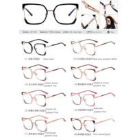 MS 82190 Lunettes de luxe pour femmes, monture de lunettes de vue, verres anti-lumière bleue, montures de lunettes colorées élégantes