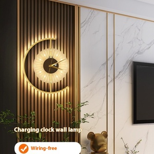 Applique <span class=keywords><strong>murale</strong></span> LED créative de luxe pour salon chambre à coucher forme technologique fond mur charge gratuite câblage chevet accessible - Product Image 3