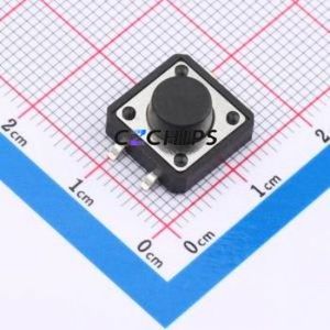 ZX-QC1212-6.5TP Tactile Switch SMD-4P,12x12mm Switch Single Pole Single Throw Round Button 2.6N Vertical Mount - Product Image 1