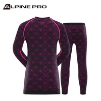 Ropa Interior Térmica para Esquí Alpine PRO, Transpirable y de Secado Rápido para Niñas, Conjunto sin Costuras, Poliéster/Nailon, Color Sólido