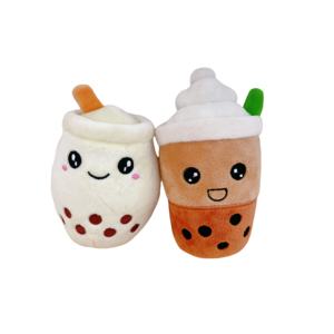 Juguete de peluche Boba Milk Tea Dog con chirriador para masticar y jugar - Product Image 3