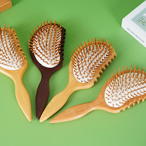 <b>Bamboo</b> Paddle Brush Natural <b>Bamboo</b> Handle Gentle Scalp Care Eco-Friendly <b>Hairbrush</b> Large Size Adult Use - Product Image 2