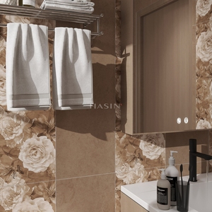 Piastrella in Porcellana Stile Italiano 300X900, Effetto Marmo Floreale, Lussuosa Piastrella Antiscivolo Opaca, Ceramica Rustica per Pavimenti e Rivestimenti - Product Image 6