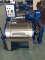 Machine à laver semi-automatique en acier inoxydable pour filets de pêche commerciaux et vêtements, certifiée ISO, capacité 10-30 kg