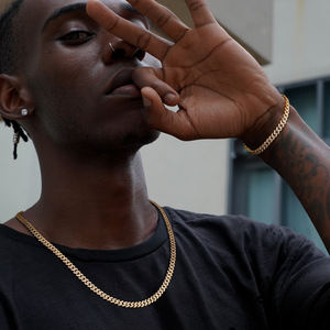 14K позолоченный 925 стерлингового серебра лабораторный Муассанит бриллиант 6 мм VVS Обледенение Майами кубинская цепочка Ожерелье для мужчин и женщин - Product Image 6