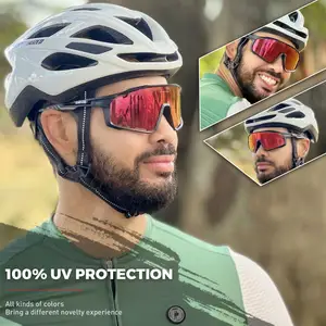 Özel Logo büyük Shades boy TR90 UV dış mekan spor bisikleti güneş gözlüğü, açık spor Sunglass için PC Lens göz koruma camı
