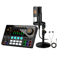 Kartu Suara Antarmuka Audio Eksternal Maonocaster XLR dengan Mikrofon Kondensor untuk Mixer Studio Podcast Kartu Suara Eksternal