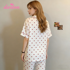 <span class=keywords><strong>Pigiama</strong></span> Economico Coreano con Stampe Cartoon, Vita Elastica Traspirante, Set Tre Pezzi Casual Primaverile Estivo a Maniche Corte ODM - Product Image 4