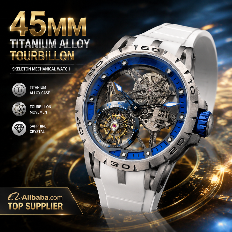 TOP 45mm Titanium Alloy Tourbillon Skeleton Mechanical Watch Sapphire top-45mm-titanium-alloy-tourbillon-skeleton-mechanical-watch-sapphire