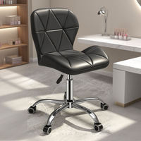 Tabouret de bar pivotant et réglable en hauteur avec dossier, sans accoudoirs, pour salon de coiffure, caisse ou réception