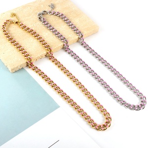 Collana a catena cubana in acciaio inossidabile placcato Pvd in oro 18 carati stile Hip Hop collana a catena geometrica con gioielli da donna di moda - Product Image 2
