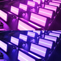 Éclairage de scène LED 8+8 RGB, lumière stroboscopique segmentée, lumière de fond teintée, adapté pour les bars, les DJ, les discothèques, les mariages, les salles de réception