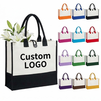Sac fourre-tout en toile minimaliste, écologique, réutilisable, de haute qualité, avec poignée renforcée et logo personnalisé, vente en gros