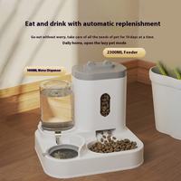 Distributeur d'eau automatique 2-en-1 pour chat avec mangeoire - Bol pour animaux de compagnie de grande capacité, adapté aux chats et aux chiens