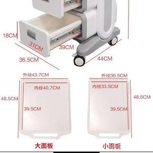 Carrito de Instrumentos de Plástico para Salón de Belleza, Base de Almacenamiento Móvil con Marco Lateral para Equipo Especial de Clínica Dental - Product Image 4