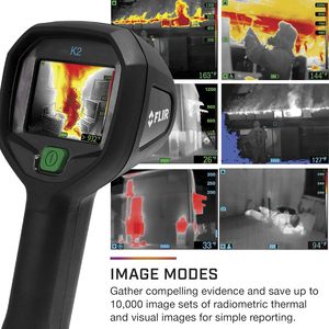 กล้องถ่ายภาพความร้อนขนาดกะทัดรัด FLIR K2 สำหรับนักดับเพลิง ระบบ MSX สำหรับการถ่ายภาพแบบไดนามิกหลายสเปกตรัม ใช้งานได้ในอุณหภูมิสูงสุด 500°F - Product Image 6