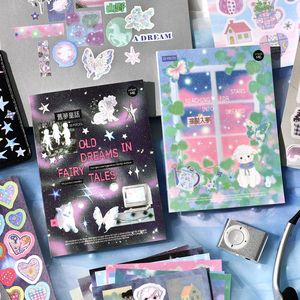 สติกเกอร์แบบม้วน 20 ชิ้นต่อแพ็ค ฟิล์มกลิตเตอร์แบบติดเอง ลาย 'Fading Paradise' สไตล์อินสตาแกรม สำหรับตกแต่งสมุดบันทึก DIY - Product Image 2