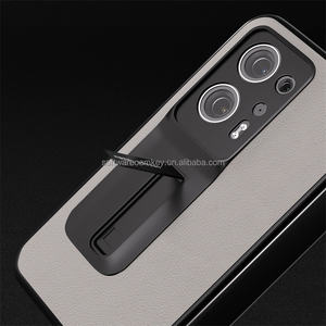 Coque de téléphone intégrée et coque de protection pour <span class=keywords><strong>OPPO</strong></span> <span class=keywords><strong>FIND</strong></span> N2 Housse de support antichoc en cuir véritable motif vague - Product Image 5