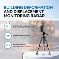 Radar Deformasi Laser D300 Pemantau Jarak 500m Perpindahan 0.1mm 300m 10Hz Kamera Keamanan Bangunan Penyimpanan