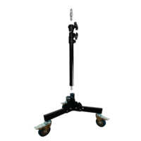 Support d'éclairage robuste de 80 cm pour studio photo, trépied réglable en hauteur avec support de chat en direct, roues, accessoires pour caméra vidéo