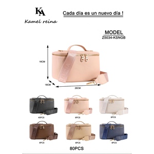 Organizzatore per Trucchi Portatile di Grande Capacità, Stile Casual con Motivo Marmorizzato Stampato, Logo Personalizzato, Materiale in PU e Nylon, Chiusura con Cerniera - Product Image 5