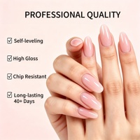 Vernis à ongles gel ultra brillant effet gâteau transparent en verre UV 15 ml, sans TPO ni HEMA