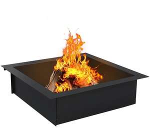 Nouveau produit KD Structure Backyard carré Fire Ring <span class=keywords><strong>Pellets</strong></span> Anneau de foyer antirouille - Product Image 1