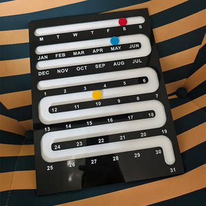 Calendario Perpetuo Deslizante de Acrílico Personalizado, Estilo Art <span class=keywords><strong>Deco</strong></span> Creativo, para Escritorio y Pared, Decoración para Sala de Estar - Product Image 4
