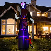 Halloween Illumine Gonflable Fantôme Gonflable Air Dancer 5.9 Ft Intérieur Extérieur Décorations pour Cour Porche Pelouse