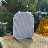 Sac isotherme familial portable à rayures bleu marine en tissu seersucker, 25 pièces, sac alimentaire isolé pour pique-nique quotidien, entrepôt GA