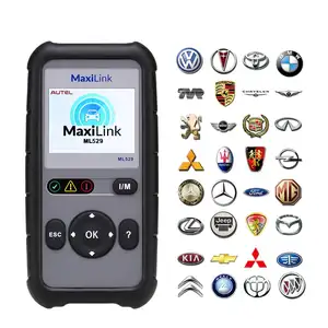 Autel scanner ml529 obd2 para carro, ferramenta de diagnóstico automotivo para todos os carros