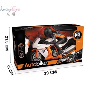 Modèle de moto de haute qualité à 3 canaux 2,4 G avec lumières, musique, radiocommande, pour enfants, cadeau 360 °   Démonstration de rotation - Product Image 2