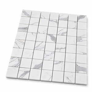 Mosaïques en marbre blanc Calacata, motifs de mosaïque en marbre blanc, carreaux de mosaïque en marbre blanc de Carrare - Product Image 1