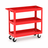 Chariot à outils métallique robuste à 3 étagères, mobile et roulant, pour atelier de mécanique automobile - Prix de gros